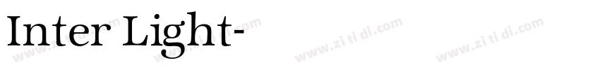 Inter Light字体转换